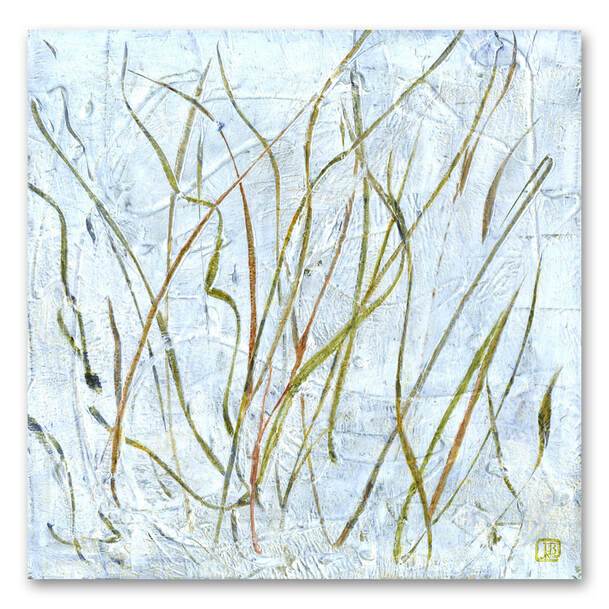 Berkley Pleasure of the Dance mixed-media abstract painting of grasses
