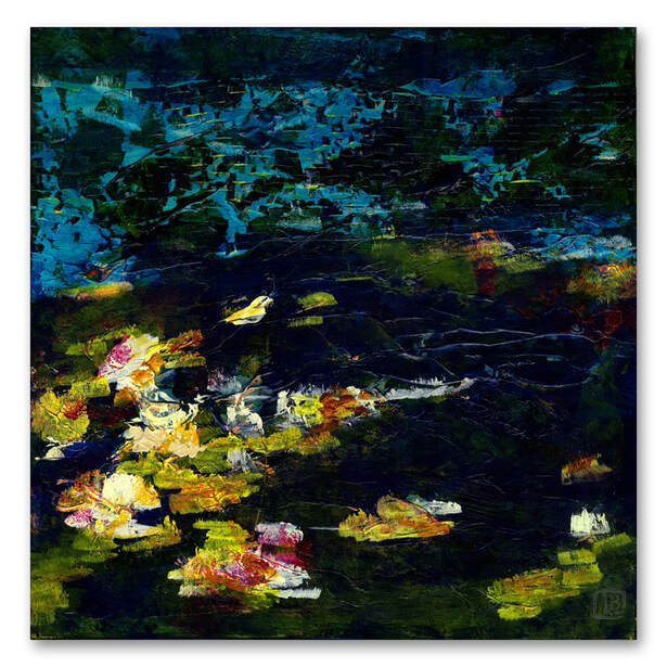 Berkley Reflection 2 Mixed-media Abstract Painting