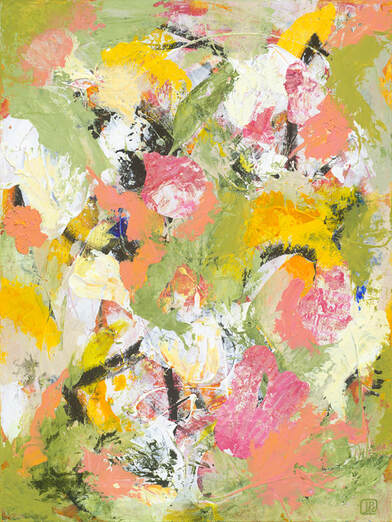 Berkley Starting Fresh 1 mixed-media abstract painting