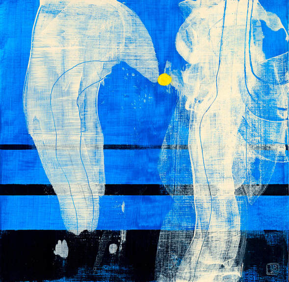 Berkley Dialog 3 Blue Abstract Painting
