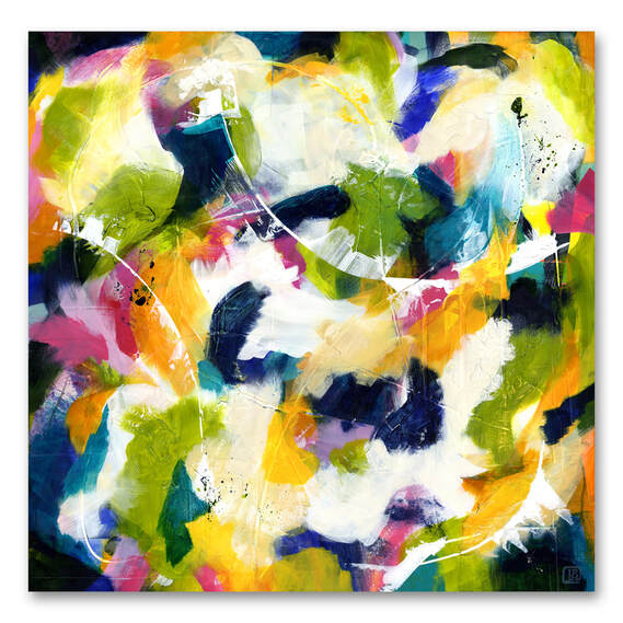 Berkley Coming Home Summer Days abstract mixed-media painting