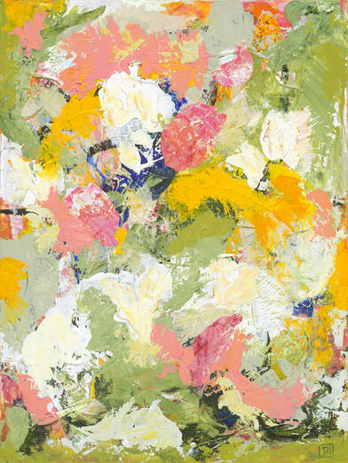 Berkley Starting Fresh 2 mixed-media abstract painting