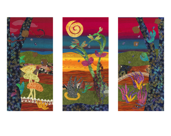 Berkley Through the Gate Triptych Collage