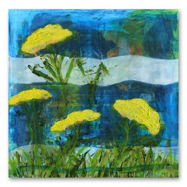 Berkley Quartet II abstract floral acrylic painting