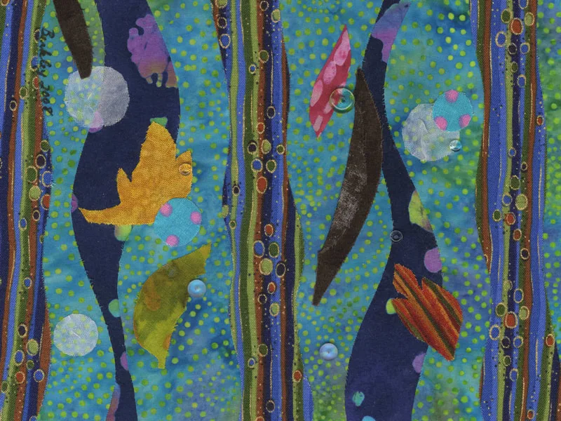Wet Pain Rain Textile Collage