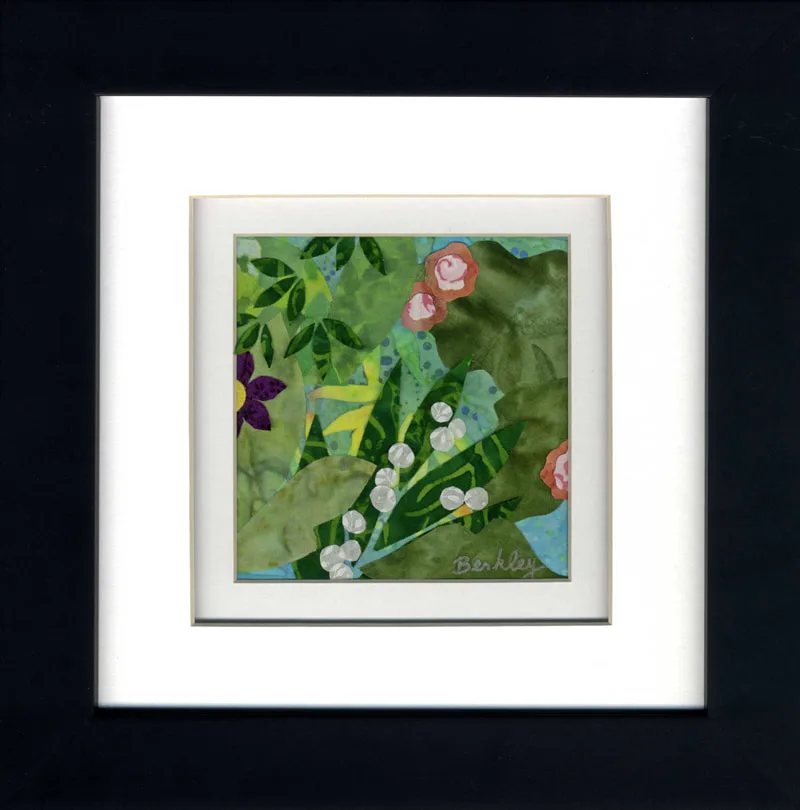 White Berries Botanical Mixed-Media Collage