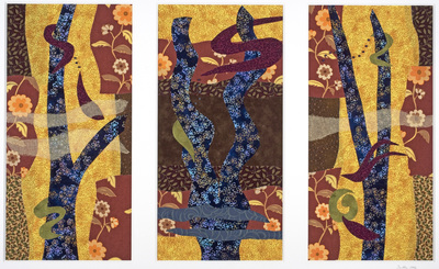 Textile collage by Julia R. Berkley