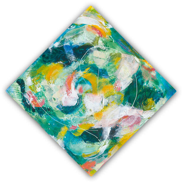 Berkley Swing Dance mixed-media abstract painting